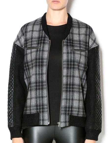 𝅺HEARTLOOM Plaid Bomber Jacket Coat XS. - Picture 2 of 8
